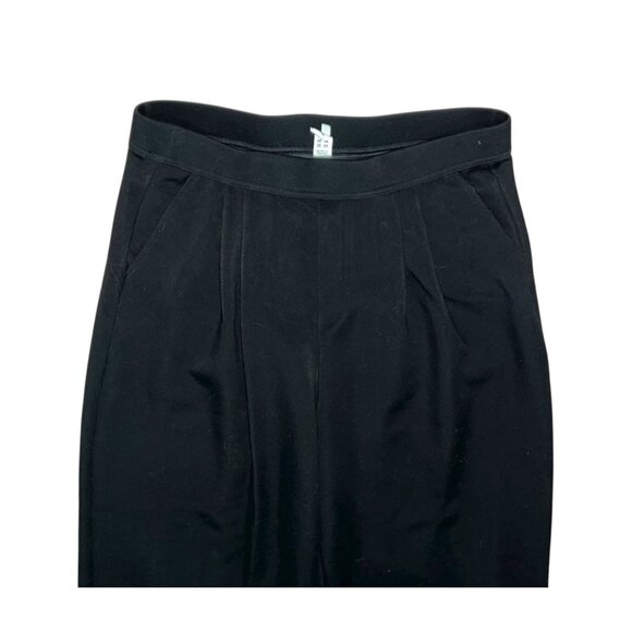 Halara High Waisted Pocket Wide Leg Work Pants Sz XL Womens Black Thick Soft Mat - Picture 6 of 16